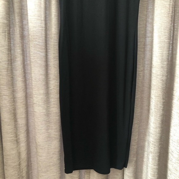NWT Bar III Basic Black Short Sleeve Bodycon Midi Dress Size Small - Picture 4 of 8